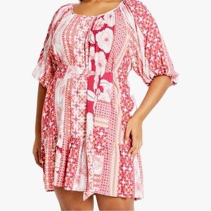 City Chic Jemima Floral Patchwork Dress. NWT. Size 18W